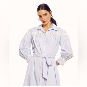 🩵🤍 SOLD Women Midi Dress with sleeve -